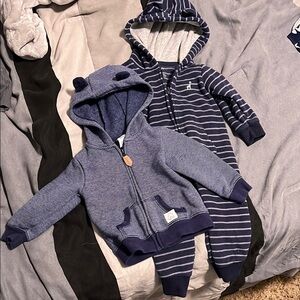 Carter's Blue and White Striped Jackets for Everyday Comfort